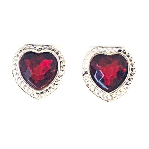 Crystal Heart Studs - Picture 1 of 2